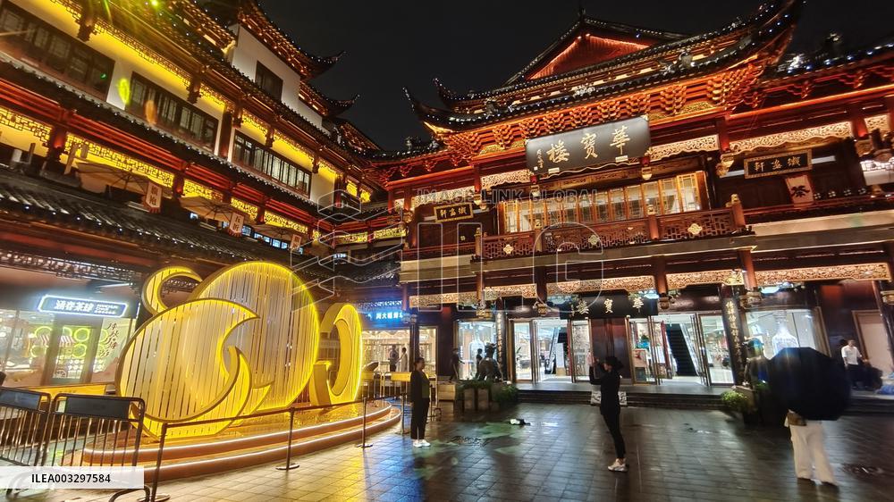 Lantern Show Celebrate Mid-Autumn Festival in Shanghai,
