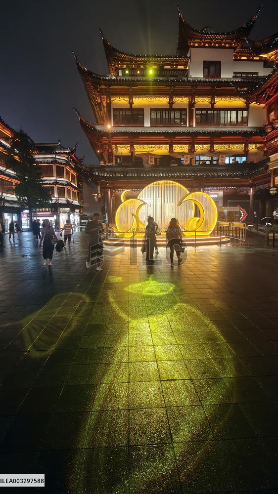 Lantern Show Celebrate Mid-Autumn Festival in Shanghai,