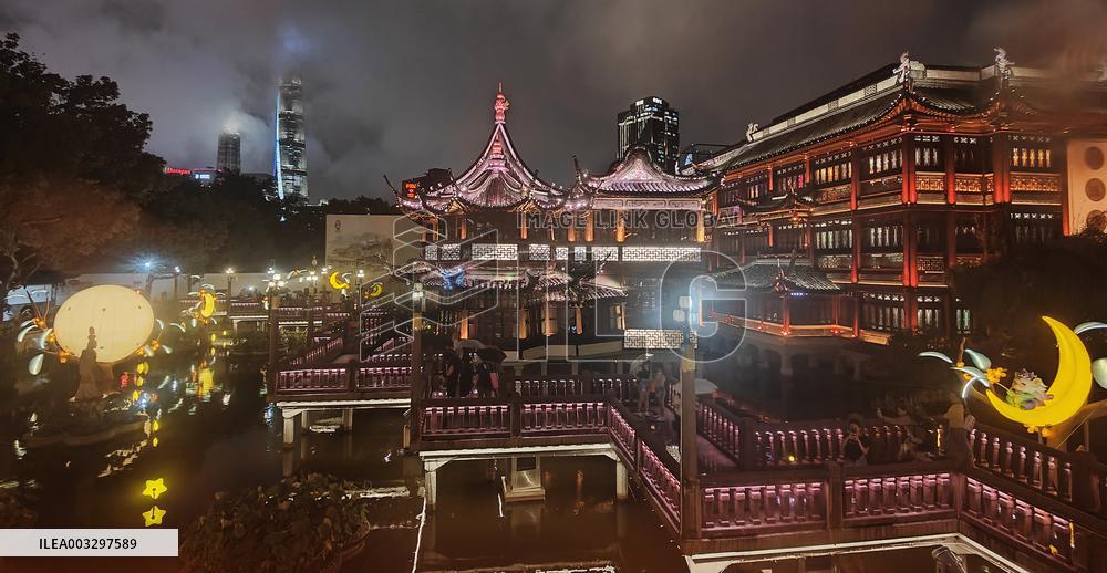 Lantern Show Celebrate Mid-Autumn Festival in Shanghai,
