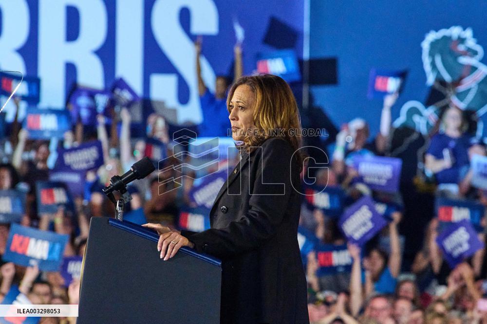 Kamala Harris Speaks At Rally In Wilkes-Barre - Pennsylvania