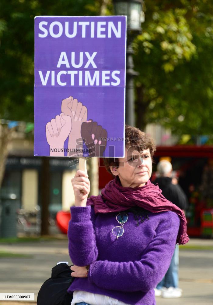 Demonstration In Support Of Gisele Pelicot - Paris