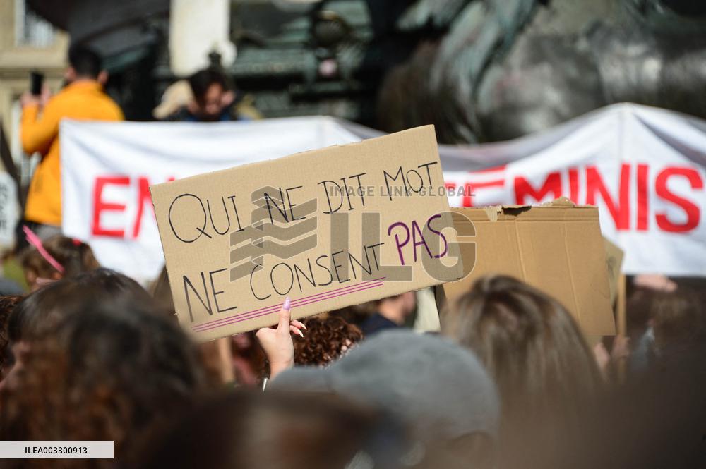Demonstration In Support Of Gisele Pelicot - Paris