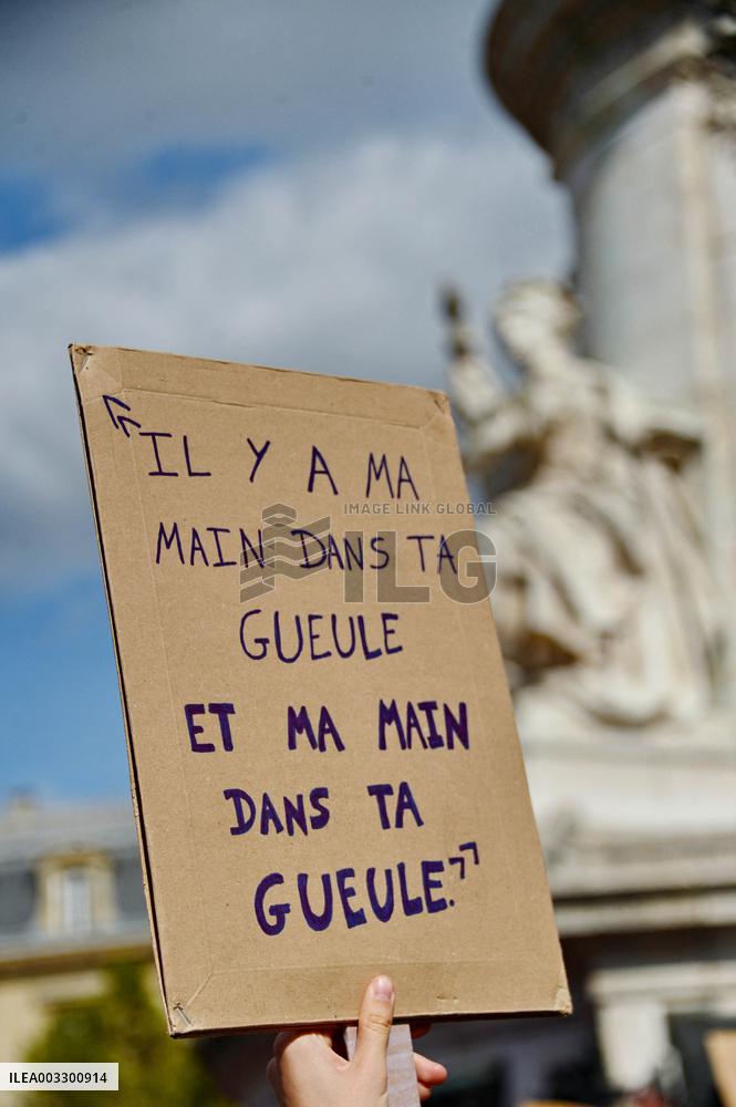 Demonstration In Support Of Gisele Pelicot - Paris