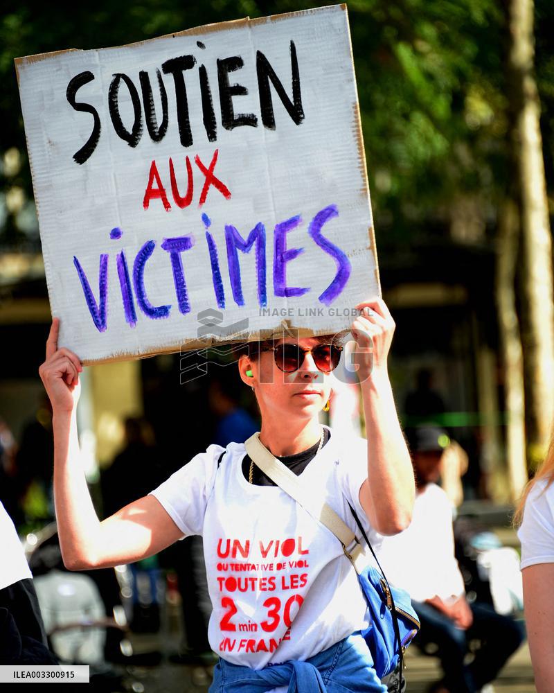 Demonstration In Support Of Gisele Pelicot - Paris
