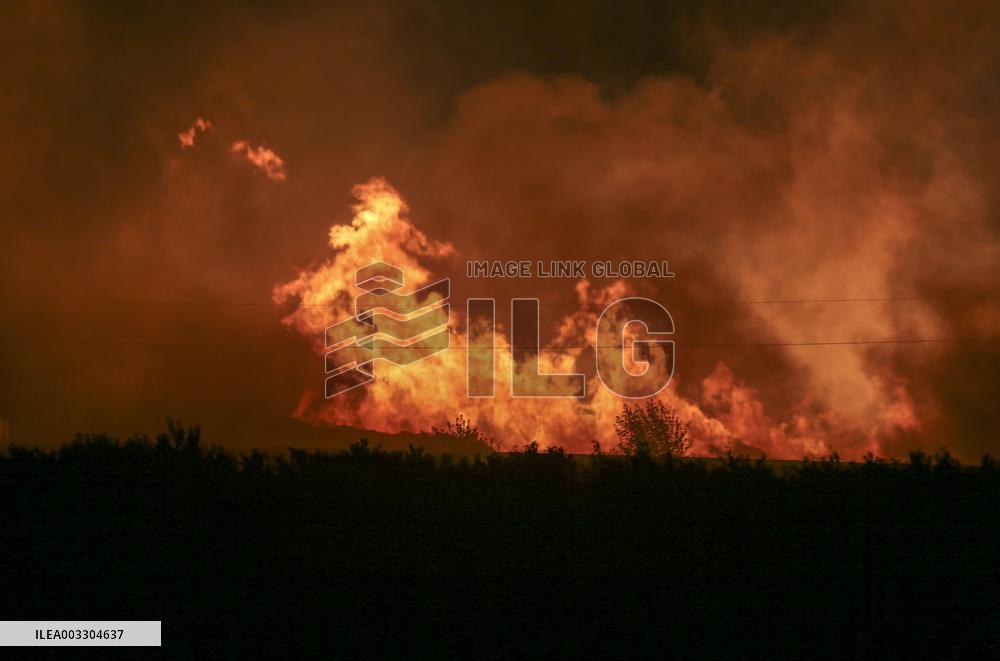 A Fire at A Wood Processing Plant in Yuncheng