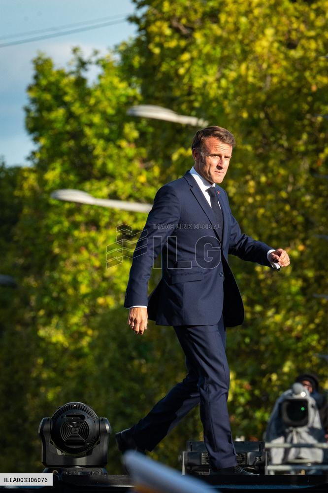 Parade Of French Athletes - Rekindling Of The Flame - Paris
