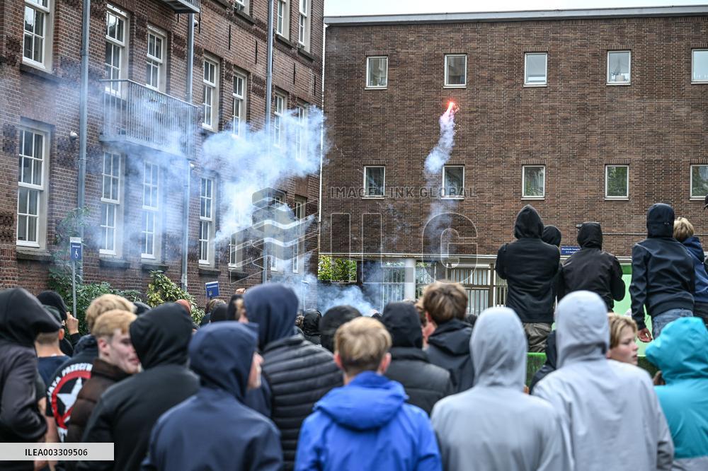 Hundreds Of Ajax Supporters Clash With Police - Amsterdam