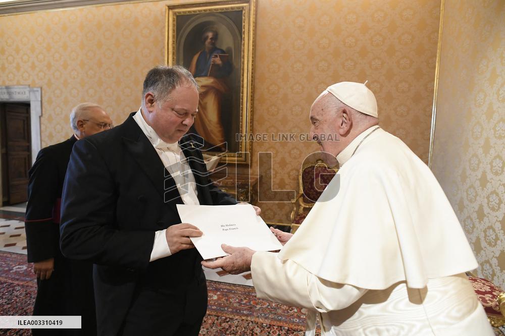 Pope Francis Meets Ambassador Of Israel - Vatican