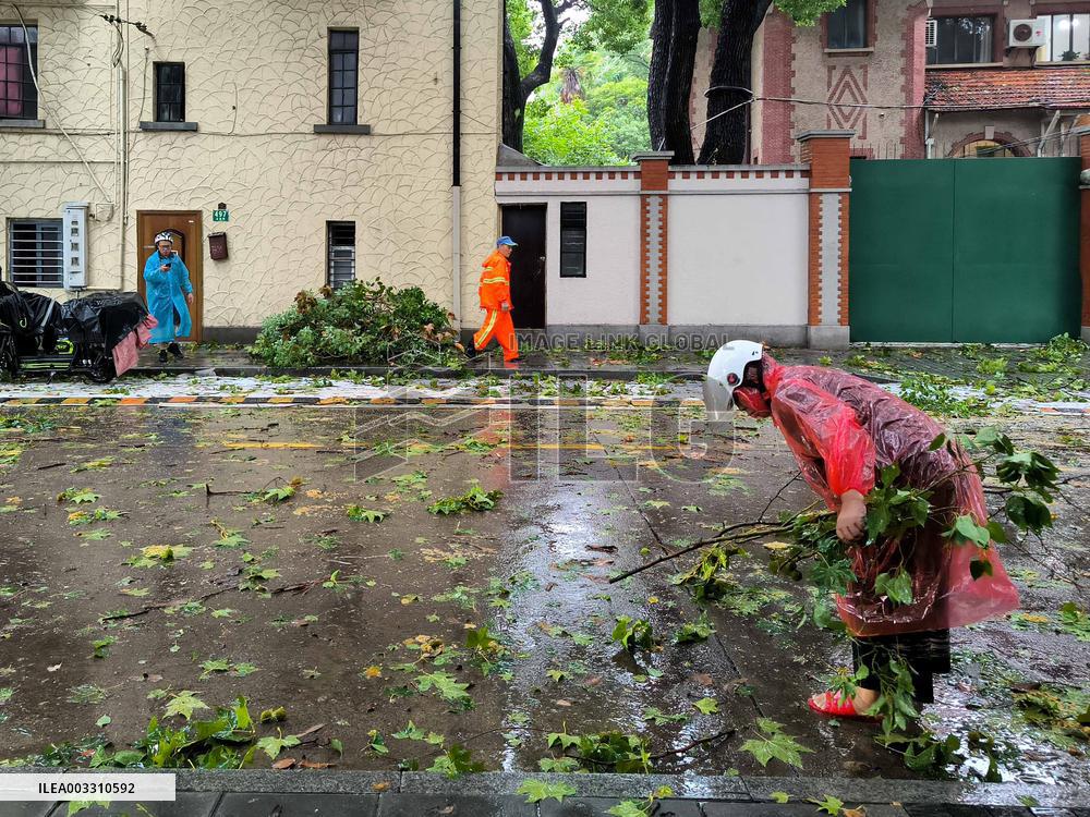 Typhoon Bebinca Lashes Shanghai - China