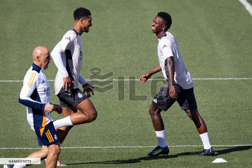 - UEFA Champions League - Champions League 2024/25 League Phase MD1: Real Madrid Training Session and Press Conference