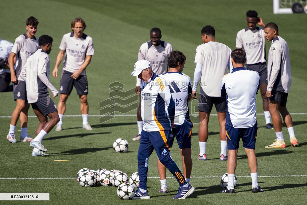 - UEFA Champions League - Champions League 2024/25 League Phase MD1: Real Madrid Training Session and Press Conference