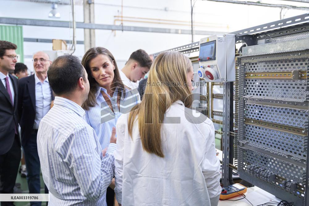 Queen Letizia At Vocational Training Course Opening - Castro-Urdiales