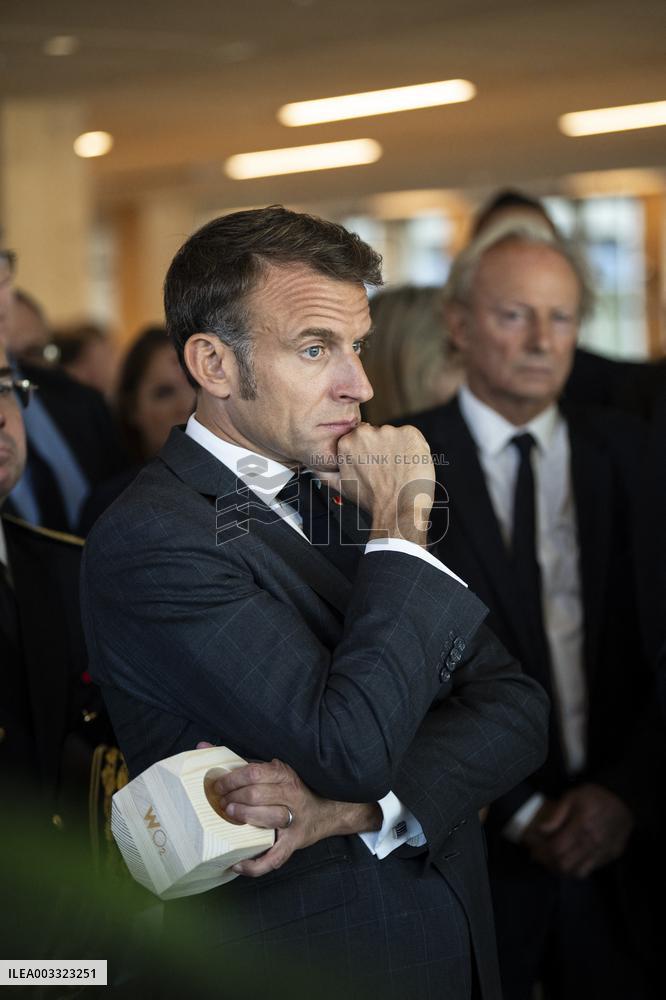 Macron Visits The Nanterre Arboretum - Nanterre