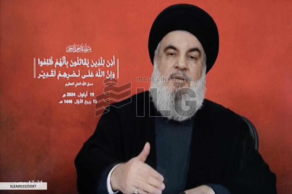 Hezbollah Leader Calls Israeli Pager Attacks A Declaration Of War