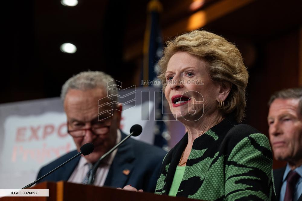 Schumer Speaks On Project 2025 - Washington