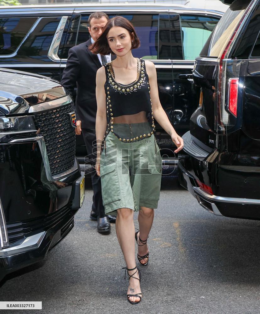 Lily Collins Sighting.- NYC