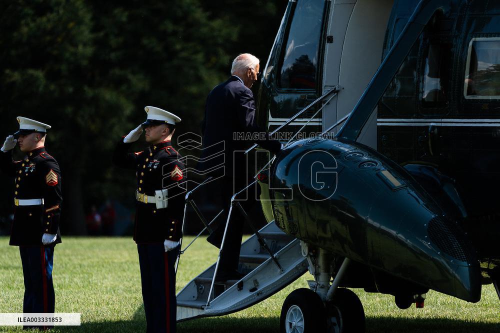 Biden Leaves The White House - Washington