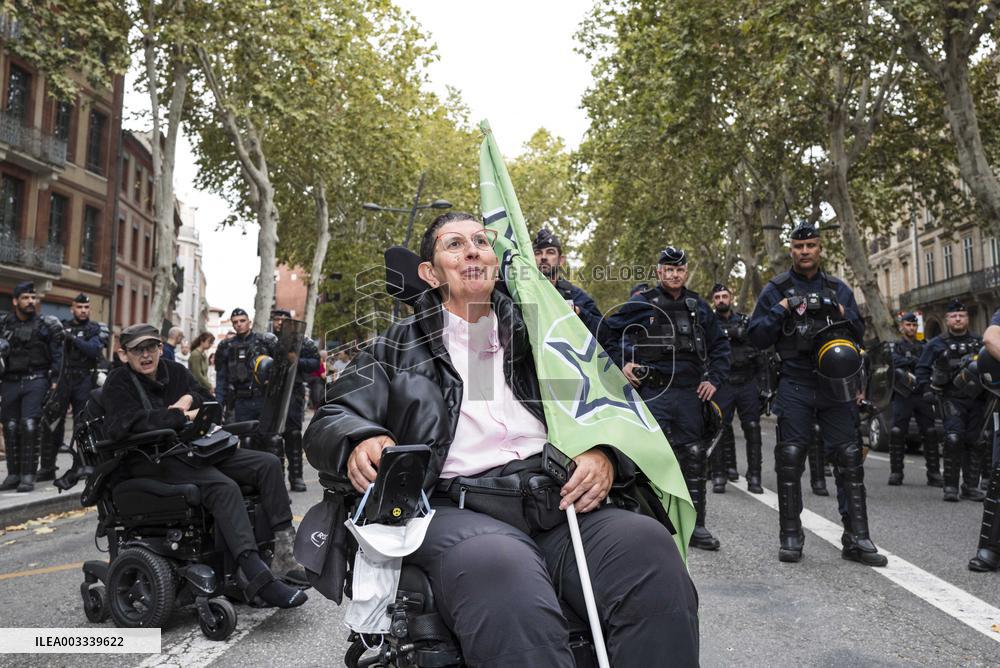 Demonstration Against Macron - Barnier Government - Toulouse