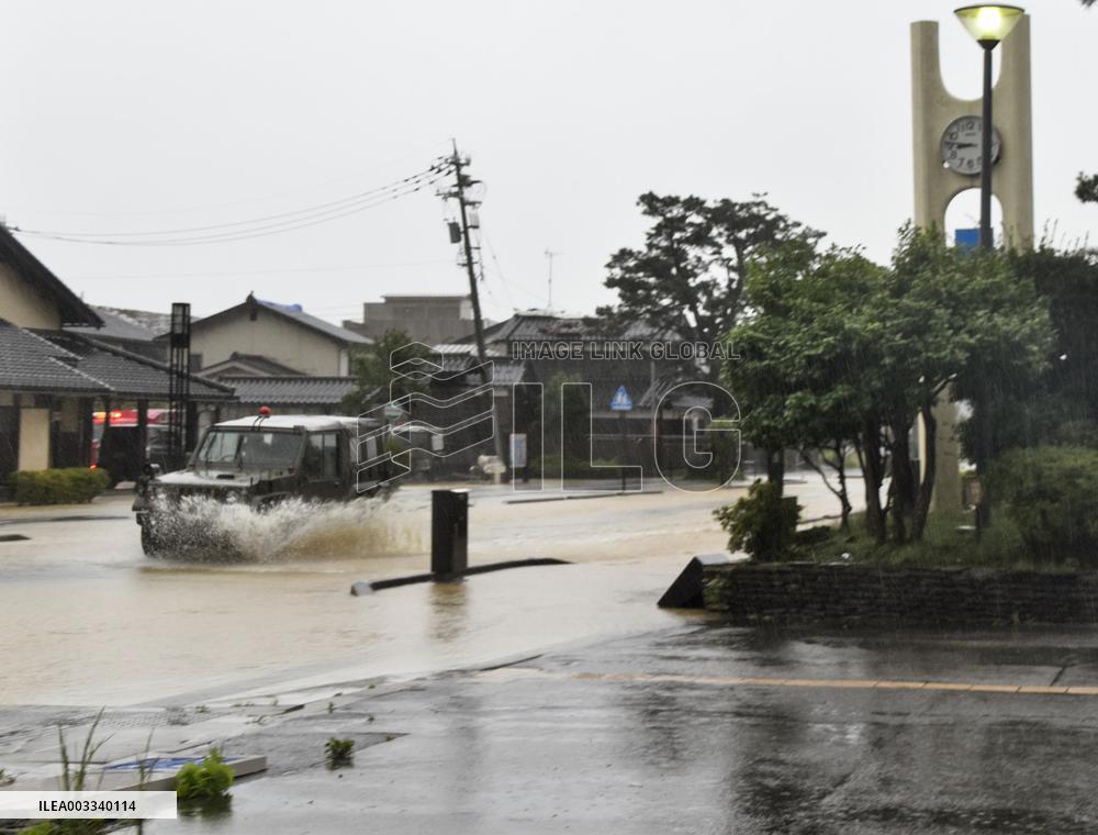 Heavy rain in Noto area