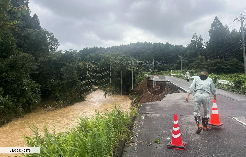 Heavy rain in Noto area