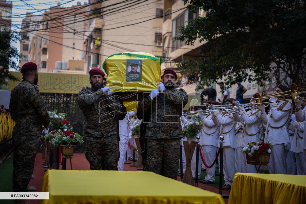Hezbollah Commander Ibrahim Aqeel Funeral - Beirut