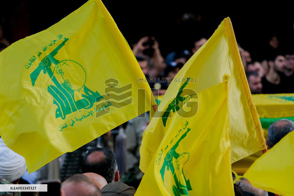 Hezbollah Commander Ibrahim Aqeel Funeral - Beirut