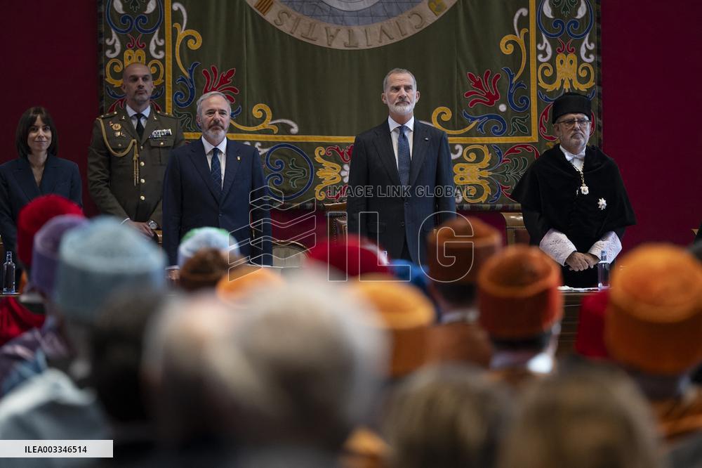 King Felipe At University Year Opening Ceremony - Zaragoza