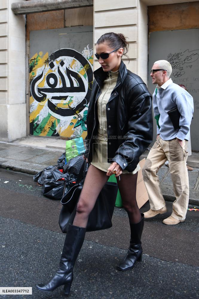 Bella Hadid Leaves A Fitting - Paris