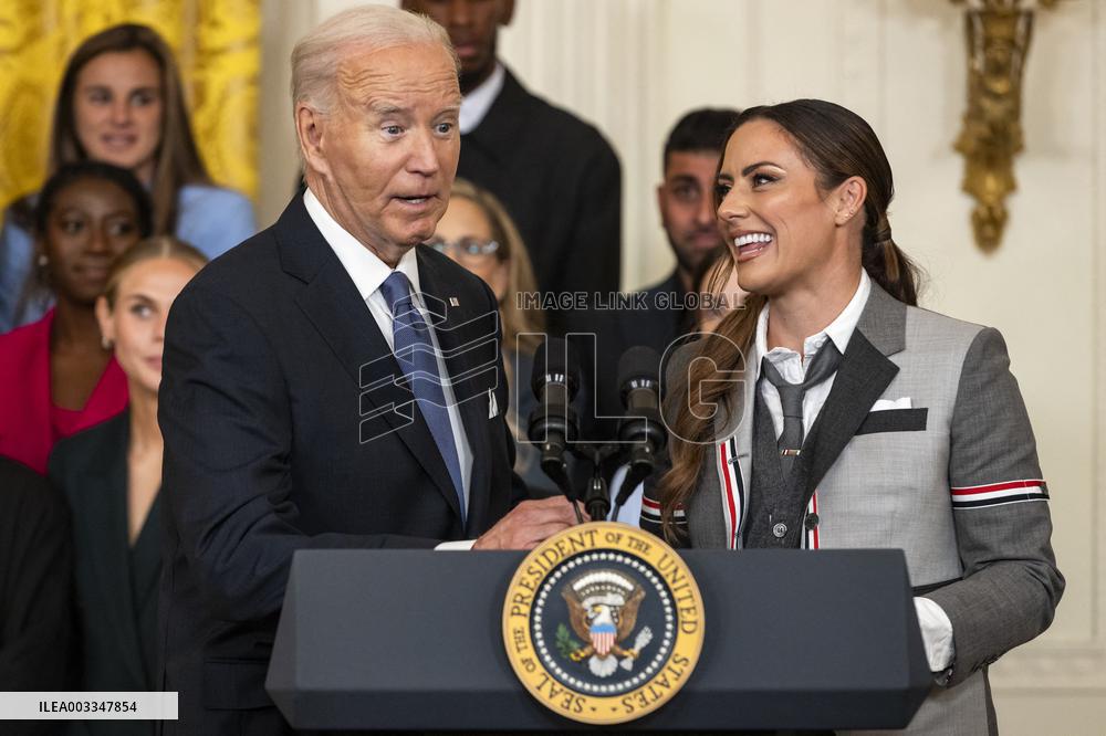 DC: President Biden Welcomes the NWSL Champions Gotham F.C. to the White House