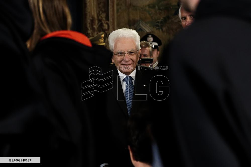 The Return Ceremony Of The Flag Of The Italian Athletes Returning From The Paris 2024