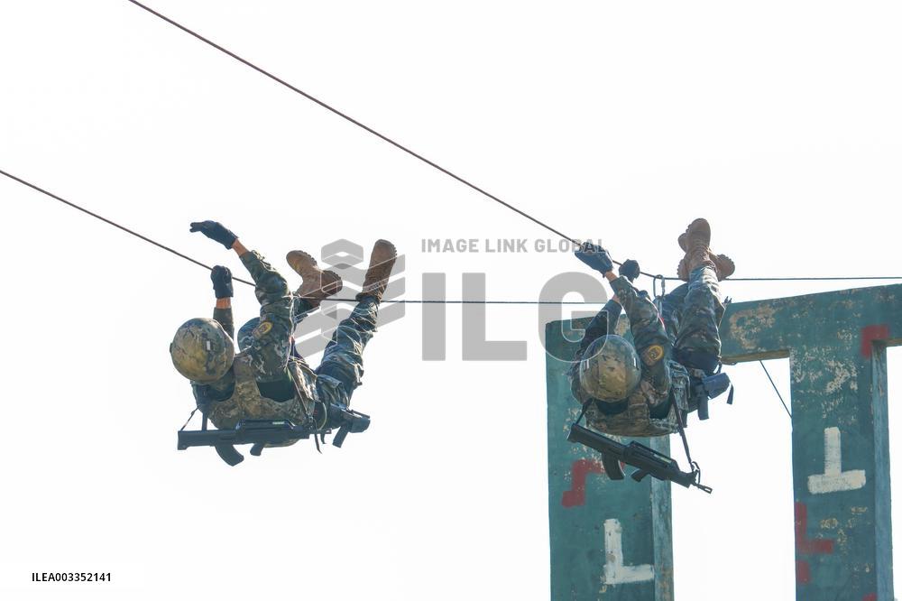 SWAT Team Members Undergo A Training Session in Liuzhou