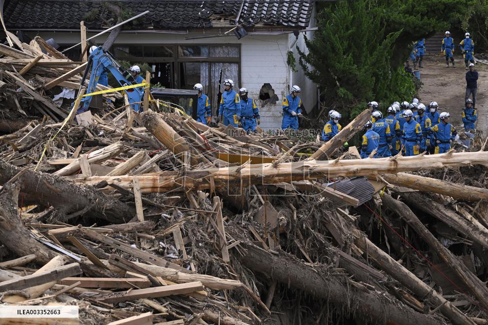 Aftermath of heavy rain in Ishikawa Pref.