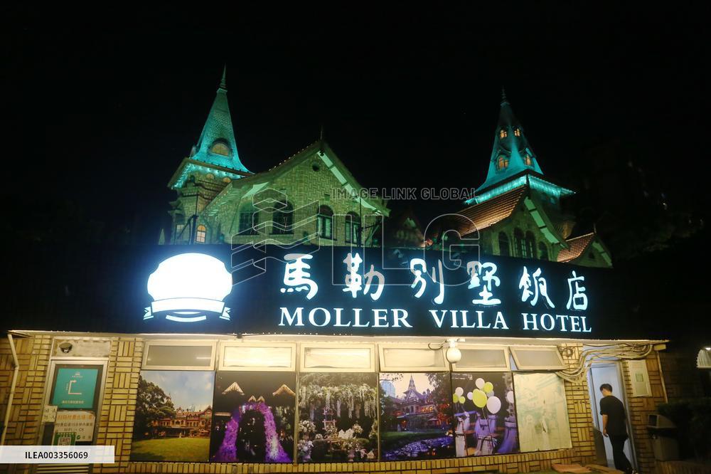 A Light Show at Hengshan Moller Villa Hotel in Shanghai
