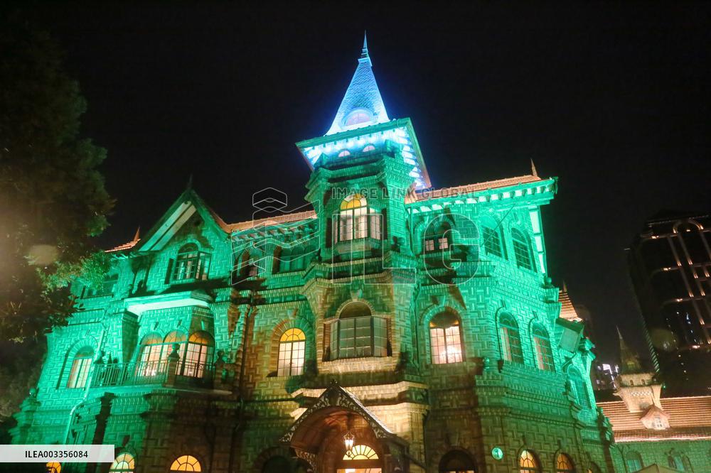 A Light Show at Hengshan Moller Villa Hotel in Shanghai