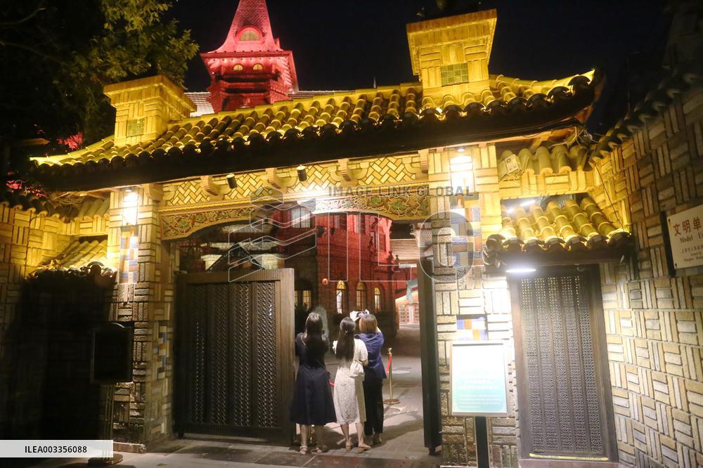 A Light Show at Hengshan Moller Villa Hotel in Shanghai