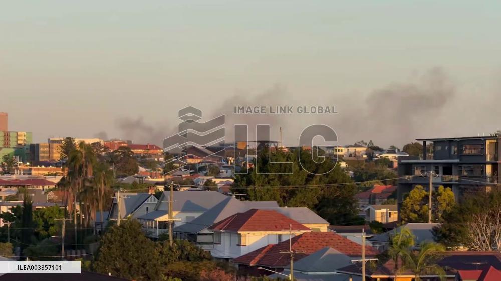 Australia: Building Fire Breaks Out In Woolloongabba, Queensland