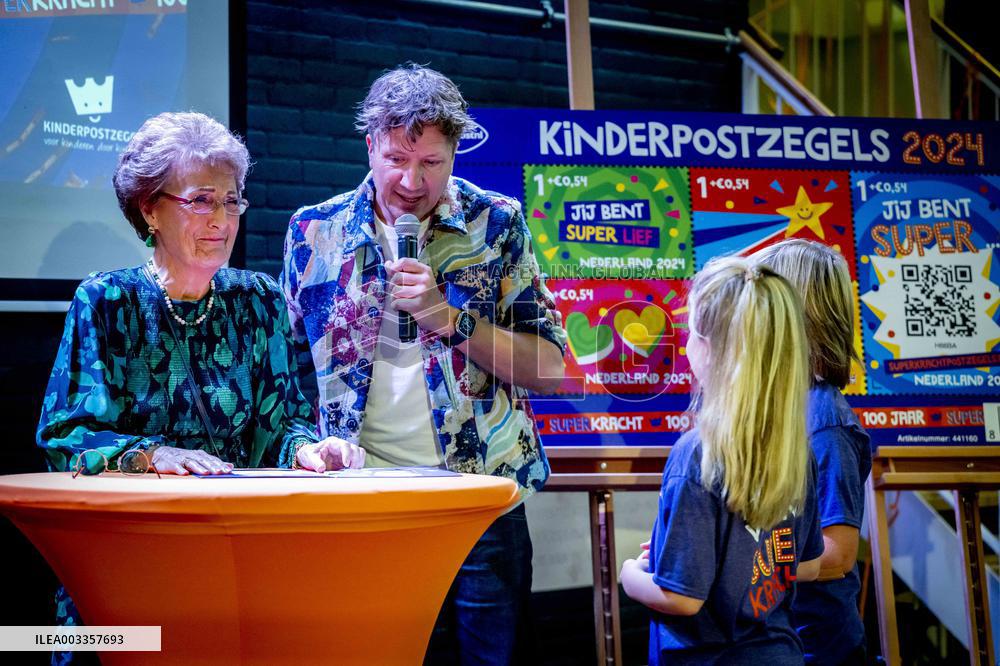 Princess Margriet At Children's Postage Stamps Unveiled - Netherlands
