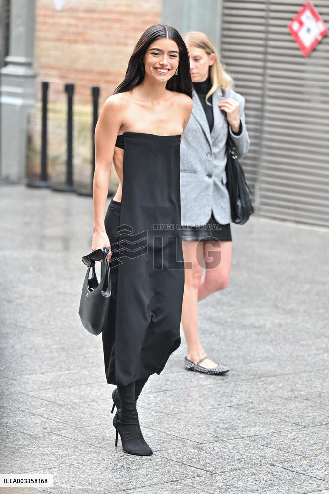 PFW Courreges Outside Arrivals