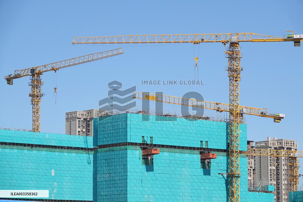 A Real Estate Construction Site in Beijing