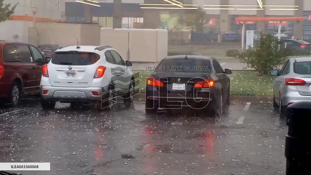 US: Large Hail Pummels Central Oklahoma