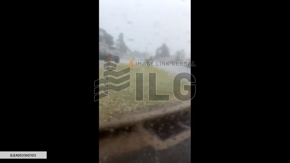 US: Large Hail Pummels Central Oklahoma 3