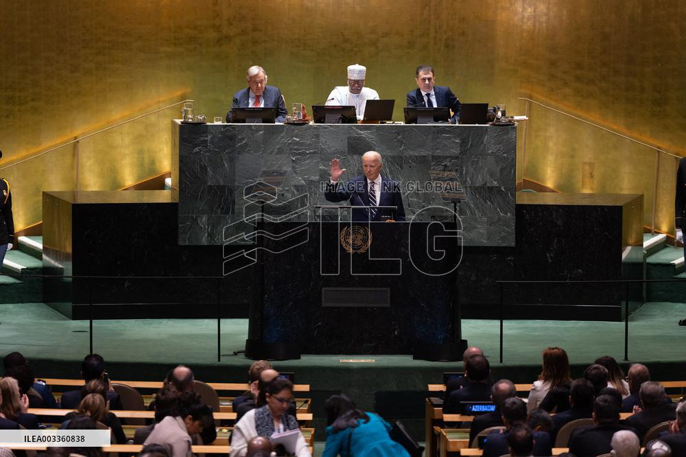 Biden Makes Final Address To The UN General Assembly - NYC