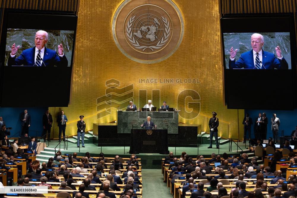 Biden Makes Final Address To The UN General Assembly - NYC