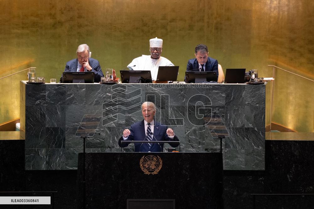 Biden Makes Final Address To The UN General Assembly - NYC
