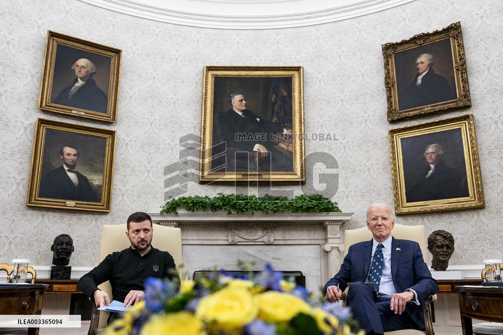 Biden And Zelensky Meet - Washington