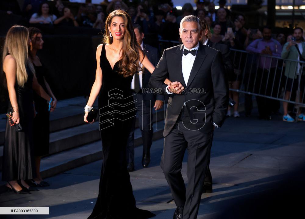 George And Amal Clooney Arriving For The Albie Awards - NYC