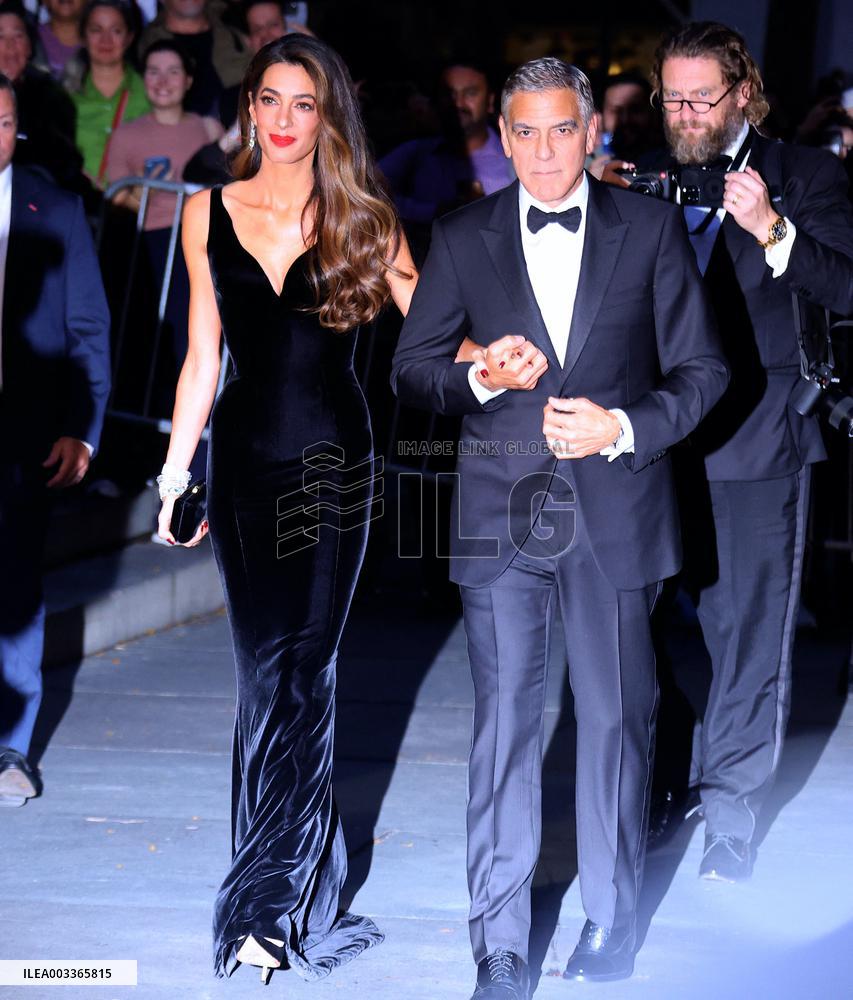 George And Amal Clooney Arriving For The Albie Awards - NYC