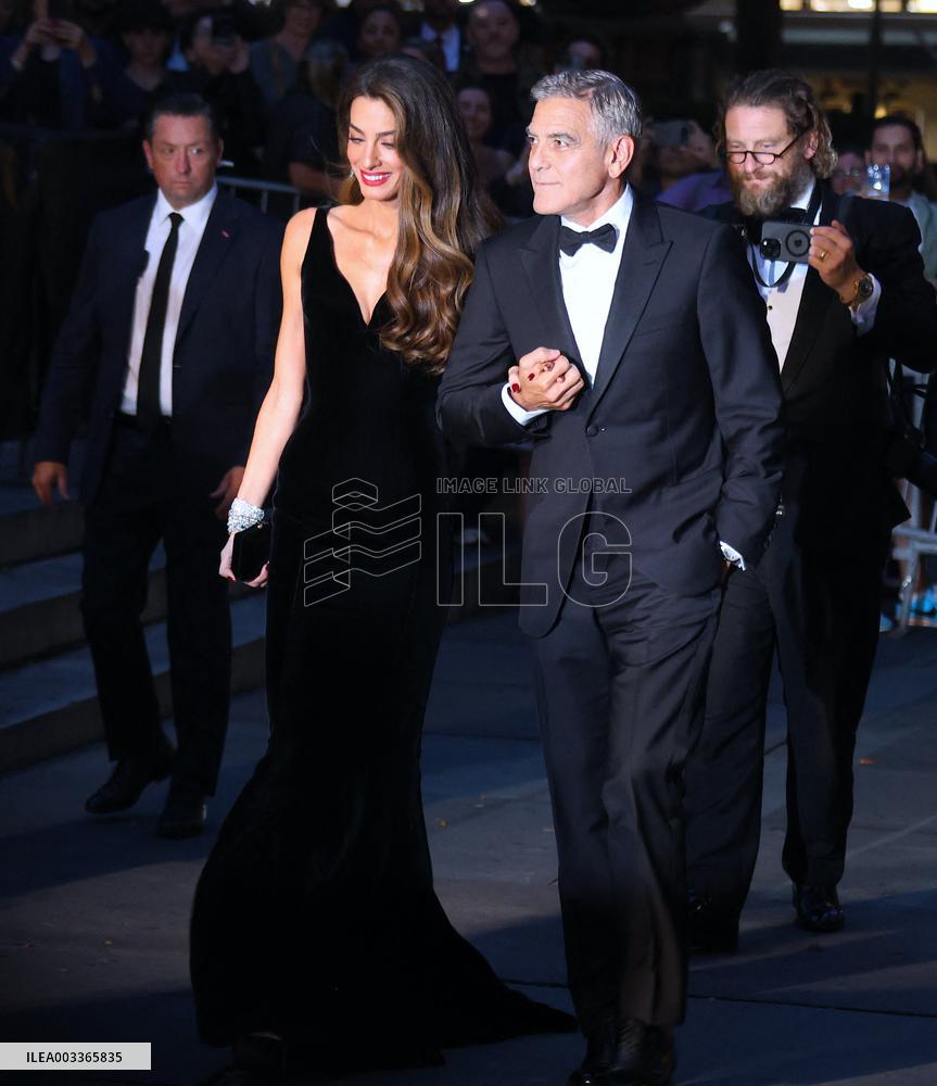 George And Amal Clooney Arriving For The Albie Awards - NYC