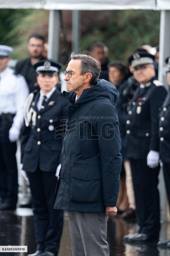 Bruno Retailleau at a farewell ceremony - Velizy-Villacoublay