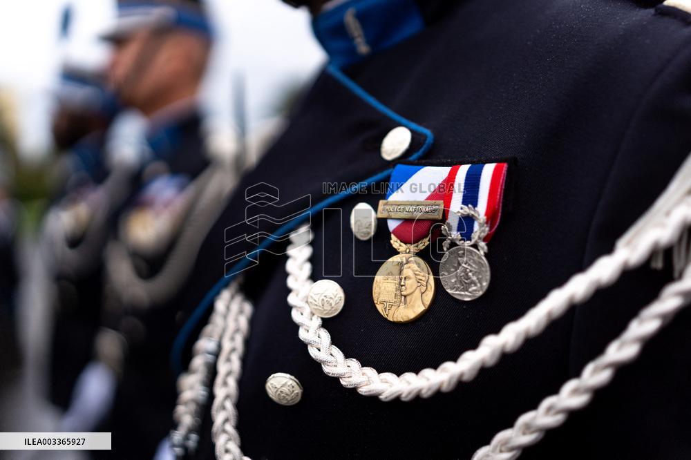 Bruno Retailleau at a farewell ceremony - Velizy-Villacoublay